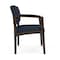 Lesro Lenox Wood Wide Guest Chair Wood Frame, Mocha, RF Blueberry Upholstery LW1201 - alternate 2